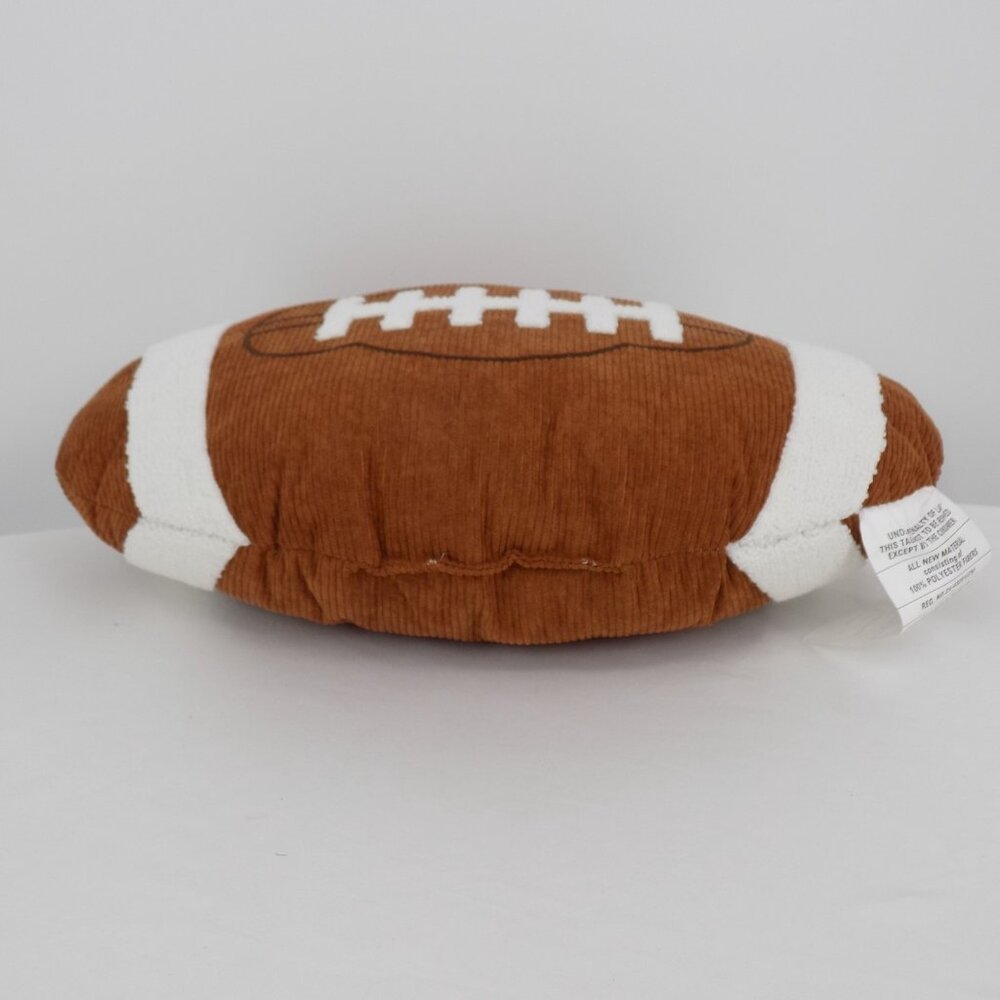 Football Pillow Celebrate it Tailgate Sports Home Decor 17.5" x 11" Brown White - Picture 3 of 9